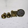 Four Brass-Toned Metal Candlesticks - 2