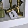 Four Brass-Toned Metal Candlesticks - 4