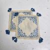 Pair of Embroidered Linen Coasters with Tassels
