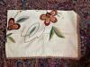 Embroidered Floral Textile with Crochet Trim