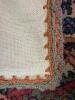 Embroidered Floral Textile with Crochet Trim - 4