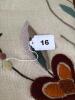 Embroidered Floral Textile with Crochet Trim - 5