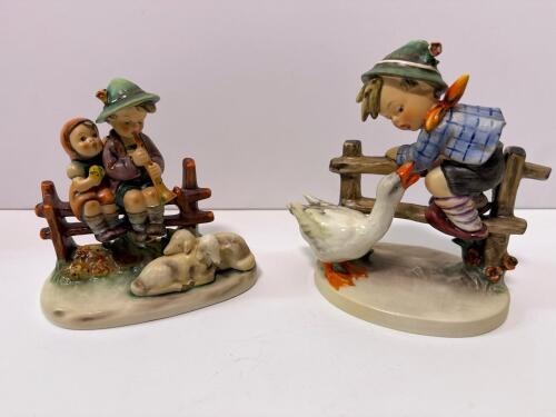Pair Hummel Goebel Porcelain Figurines Germany