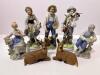 Six Assorted Porcelain and Ceramic Figurines