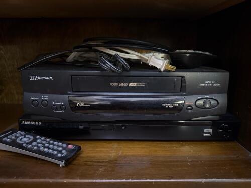 Emerson VCR and Samsung DVD Player