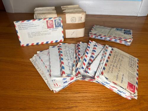 Vintage 1960s German-US Air Mail Letter Collection