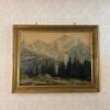 37" x 29" Framed Signed Oil Painting of Jungfrau Mountain