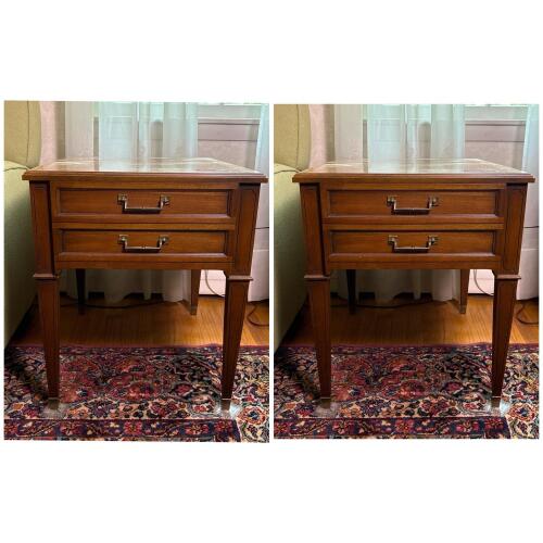 Pair of Heritage Walnut End Tables