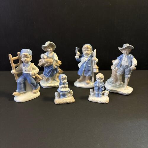 Vintage Six-Piece Lego Japan Porcelain Figurine Set