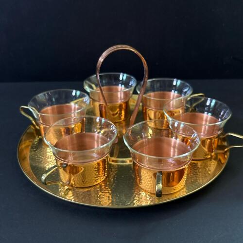 Vintage Schott and Gen Mainz Jenaer Glas Tea Set with Tray