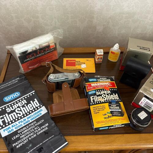 Vintage Kodak Folding Camera and Photography Accessory Lot