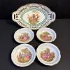 West German Porcelain Bowls and Pierced Serving Tray Lot