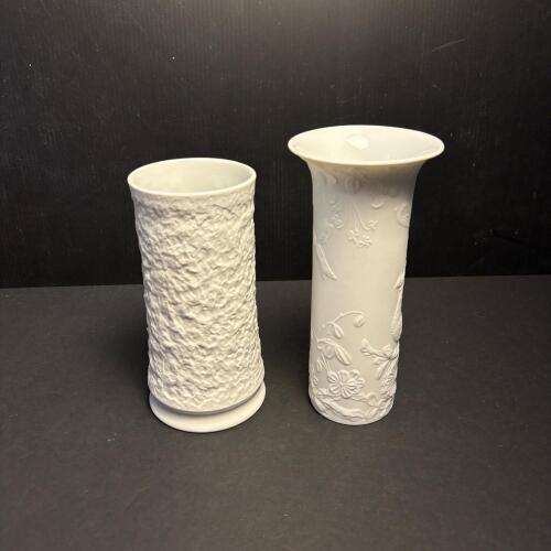 Pair of German Porcelain Vases - Royal Porzellan Bavaria KPM and AK Kaiser