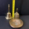 Pair of Brass Handbells and Brass Ashtray - 9