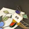 Colorful Hummingbird and Flower Stained Glass Window Panel - 7