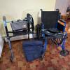 Mobility Aid Lot - Drive Manual Wheelchair, Carex Walker, Nova Cushion and Accessories
