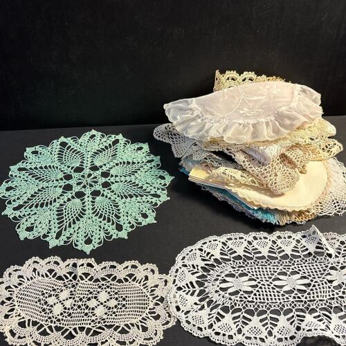 Vintage Mixed Lot Doilies and Fabric Linens