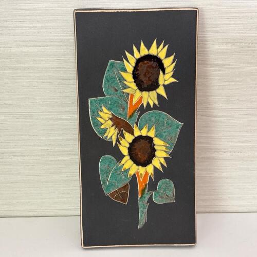 Ruscha Handarbeit Sunflower Ceramic Wall Plaque