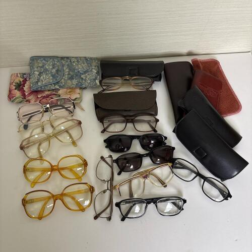 Two Pairs of Vintage Christian Dior Eyeglasses & Other Vintage Glasses