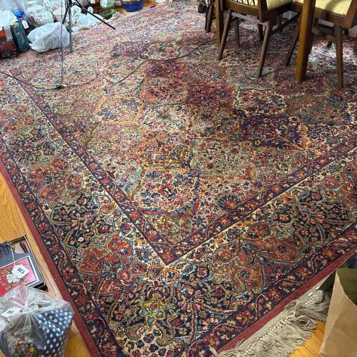 Large Karastan Multicolor Kirman Wool Rug, 10'8" x 8'7"