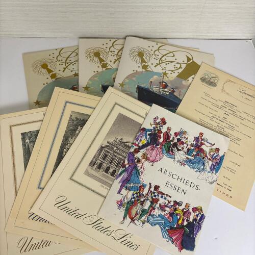 S.S. America United States Lines Menus & Ephemera Lot