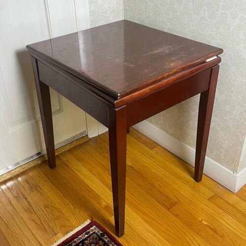 Wooden Rotating Top Side Table