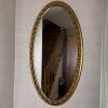 Ornate Oval Wall Mirror with Gold-Style Frame