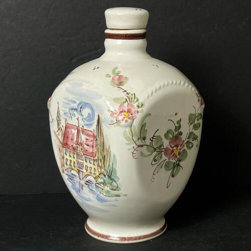 Hand-Painted German Porcelain Liqueur Bottle