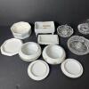 Porcelain Trinket Boxes and Crystal Ring Holders Lot - 2