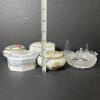 Porcelain Trinket Boxes and Crystal Ring Holders Lot - 10