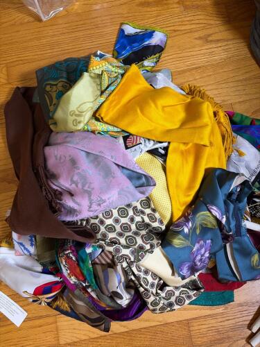 Assorted Vintage Scarves and Neckties Lot