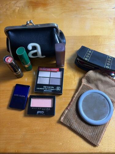 Women's Coin Purse, Sewing Kit, and Cosmetics Lot