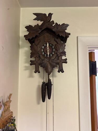 Hand-Carved Black Forest Mechanical Cuckoo Clock