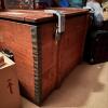 Wooden Shipping Trunk with United States Lines Label