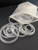 Clear Acrylic Vanity Mirror and Plastic Rings - 2