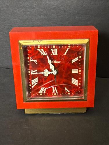 Seth Thomas Red & Gold Desk Clock Germany
