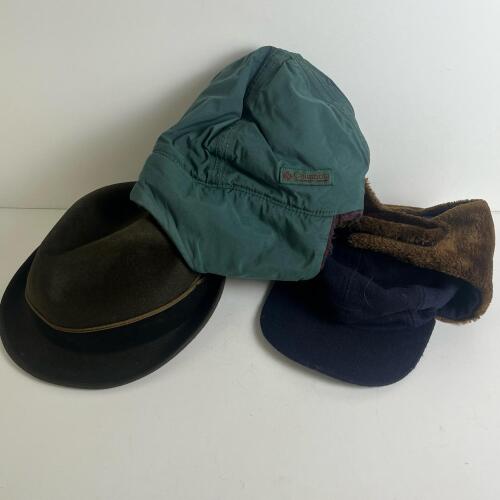 Three Vintage Hats: Columbia, Perry Ellis, Feiner Haarhut