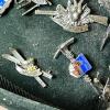 Alpine Trachten Hat with Bavarian Pins and Feathers - 9