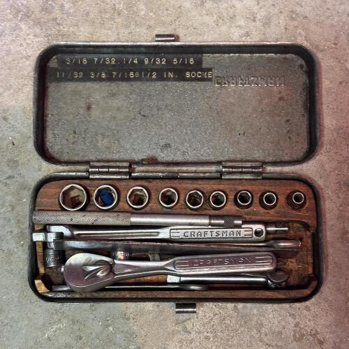 Craftsman Vintage Socket Wrench Set with Case