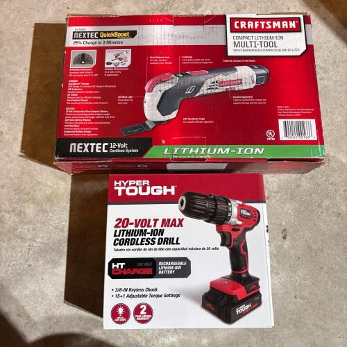 Hyper Tough Cordless Drill &Craftsman Multi-Tool
