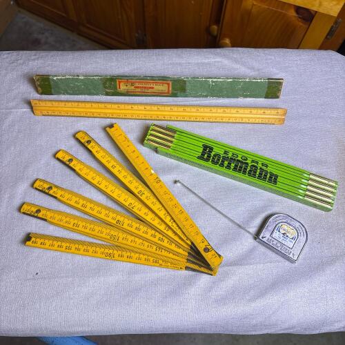 Vintage Engineer's Scale, Folding Rulers, & Tape Measure