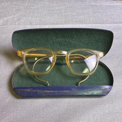 Vintage American Optical Safety Glasses with Metal Case