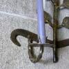 Two-Arm Metal Wall Candle Sconce with Leaf Motif - 3