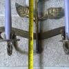 Two-Arm Metal Wall Candle Sconce with Leaf Motif - 5