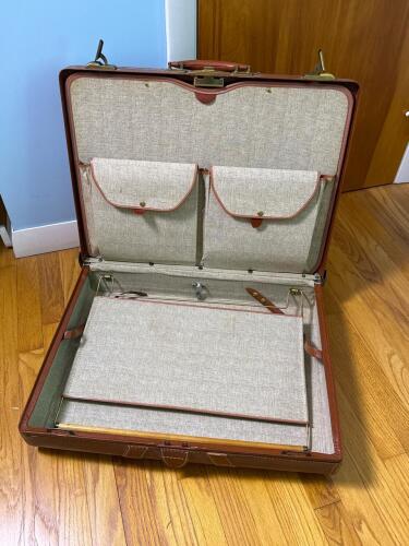 Vintage Brown Leather Attache Case