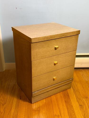 Mid-century Style Three-Drawer Nightstand