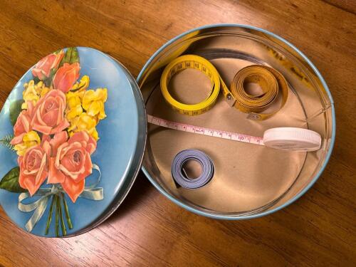Vintage Swersay's Tin with Measuring Tapes