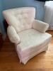 Cream Floral Upholstered Armchair