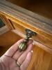 Set of 2 Oak Nightstand with Brass Pulls - 5
