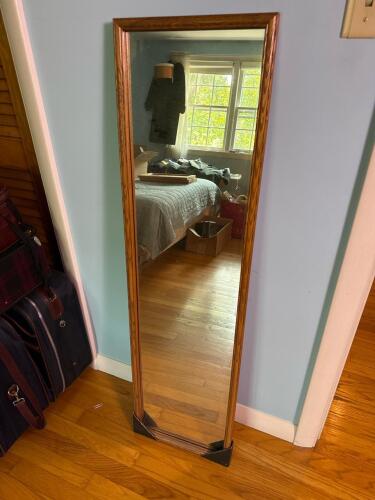 Wood Framed Full Length Mirror